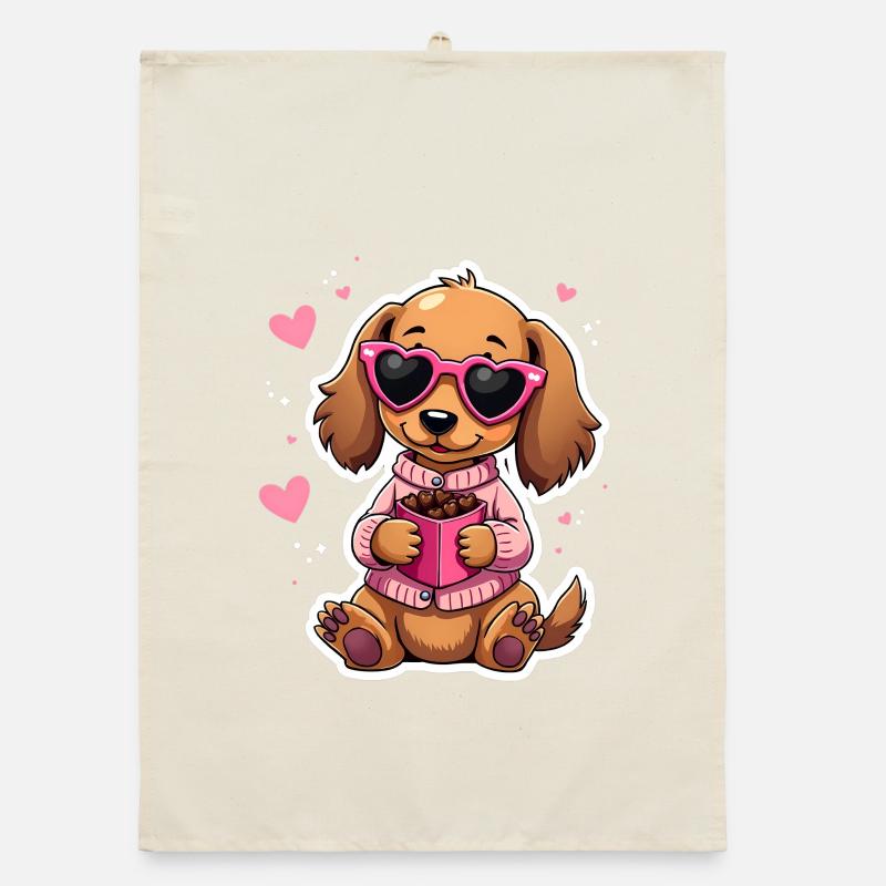 Dackel Dachshund Tekel Organic dish towel