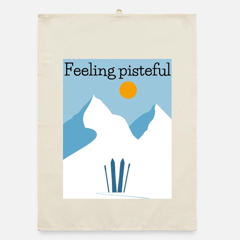 Feeling Pisteful Alpine Ski Organic dish towel