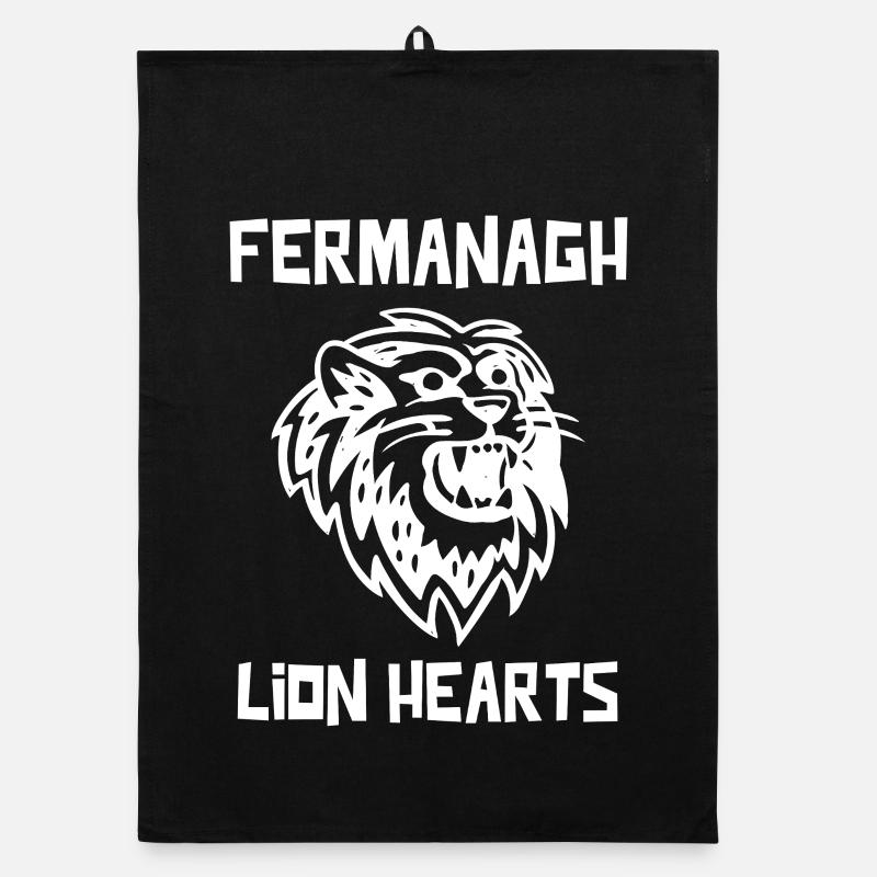Cœurs de Lion de Fermanagh - Torchon bio - noir