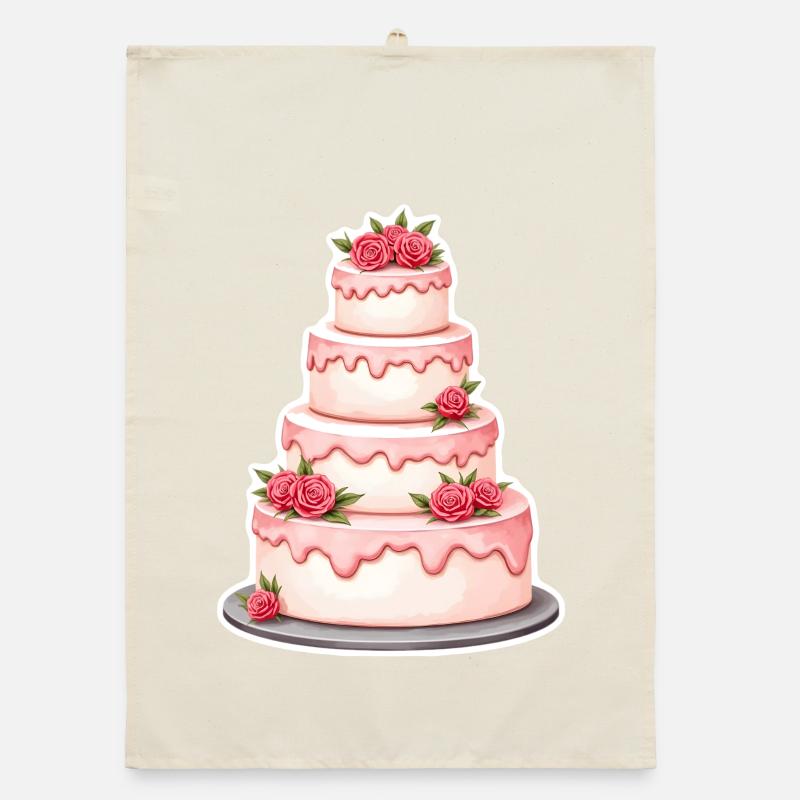 Mariage en gâteau Torchon bio