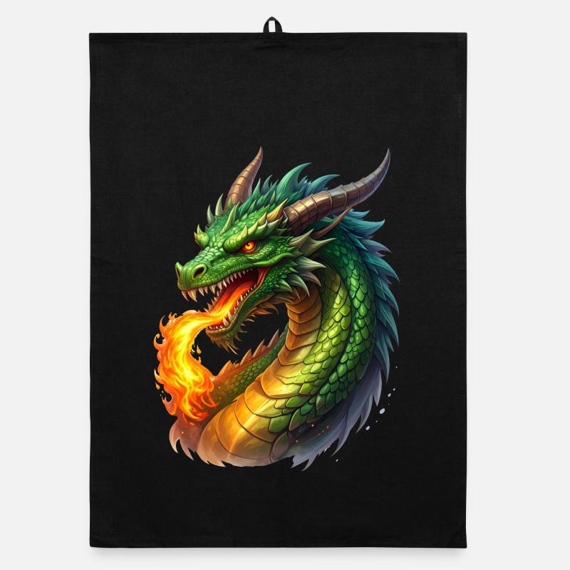 Dragon cracheur de feu Torchon bio