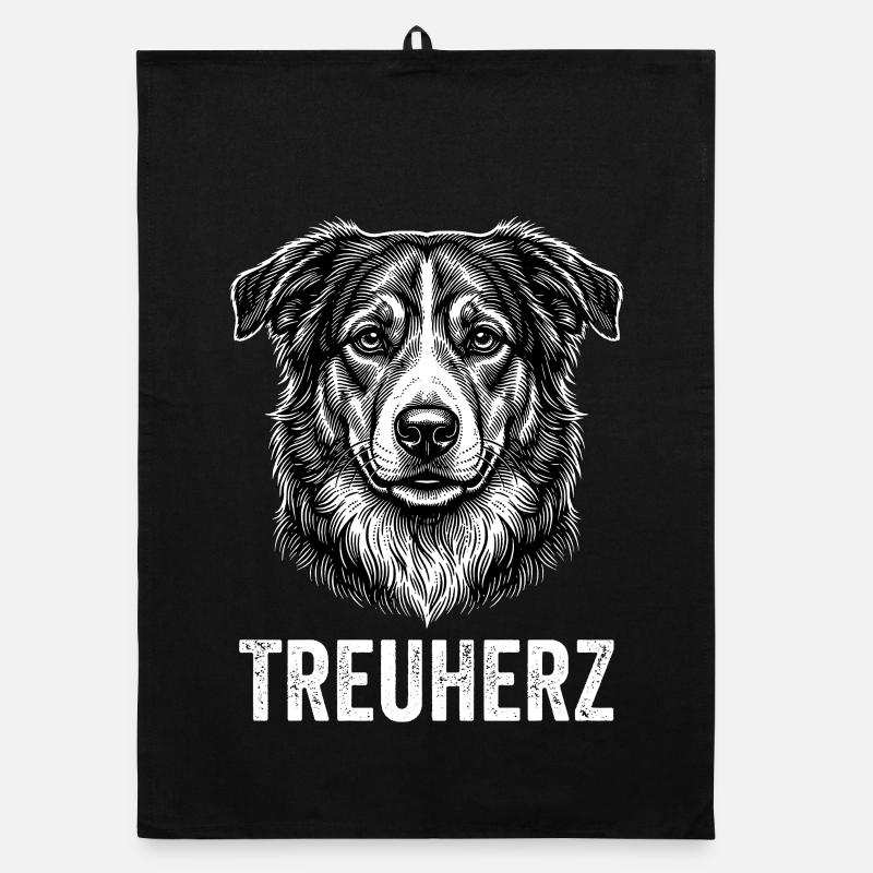 Treuherz – Hund mit loyalem Blick Organic Geschirrtuch