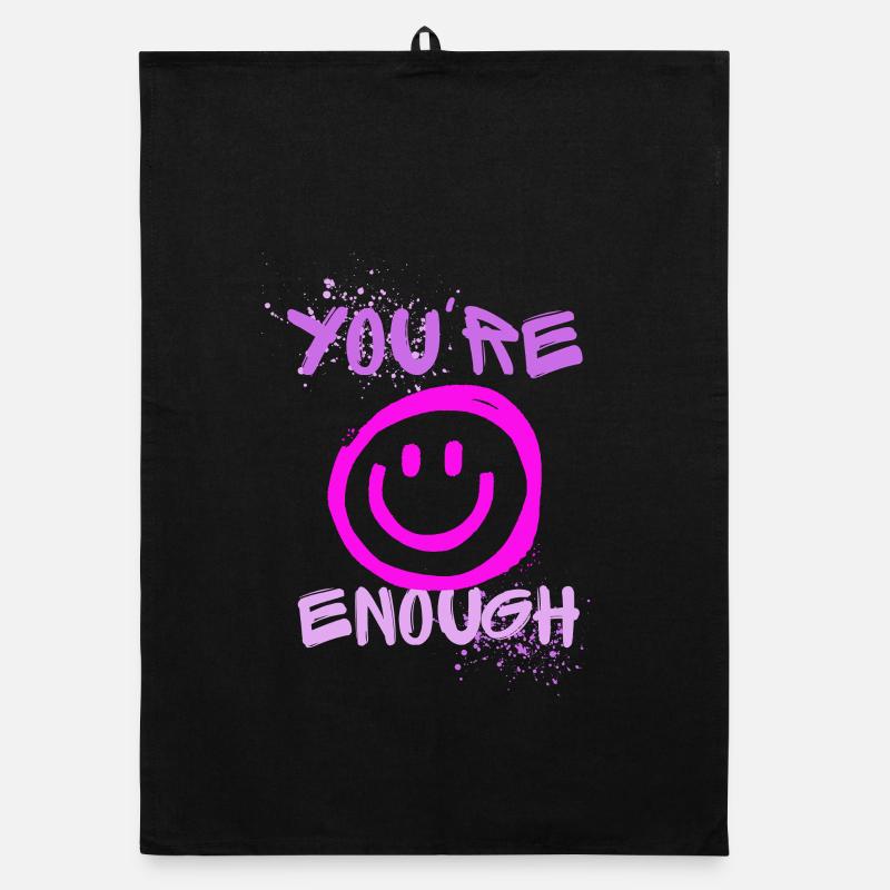 You Are Enough Organic dish towel