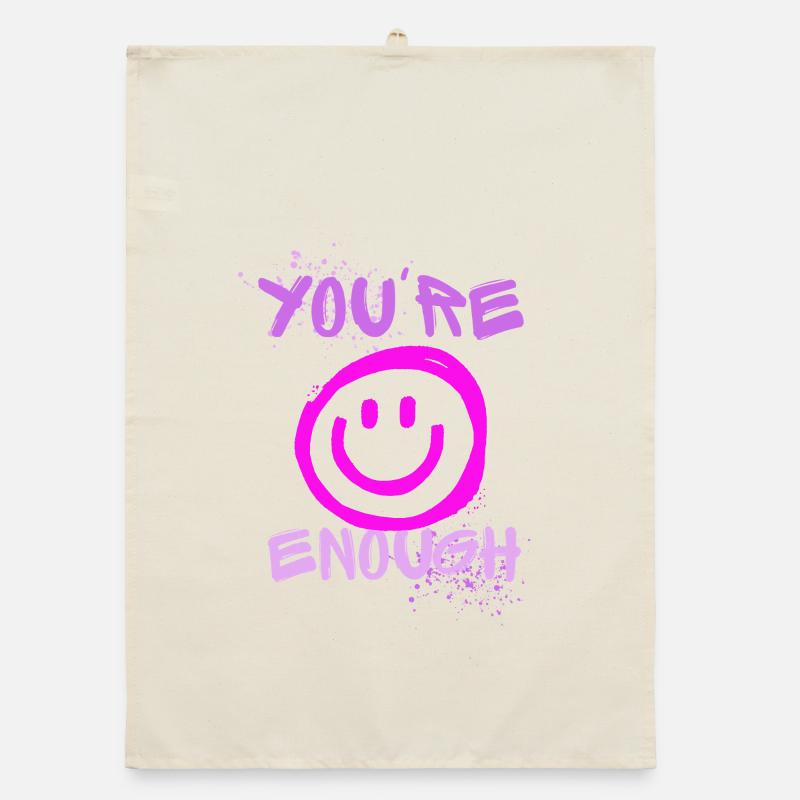You Are Enough Organic dish towel