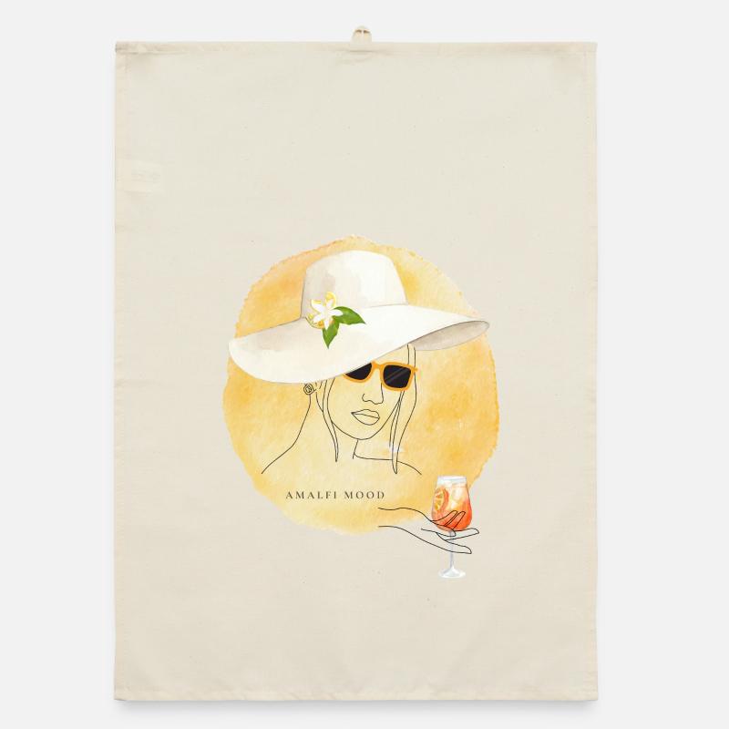 Design Été Amalfi Mood Lemon Torchon bio