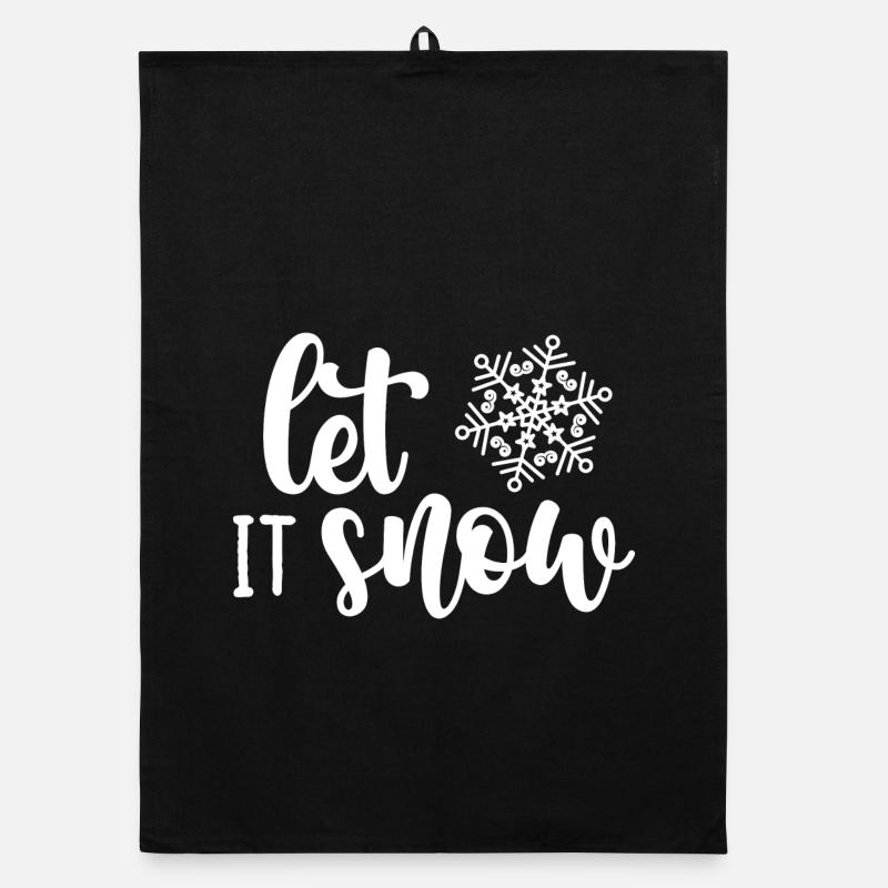 Typographie Winter Snowflake Script Torchon bio