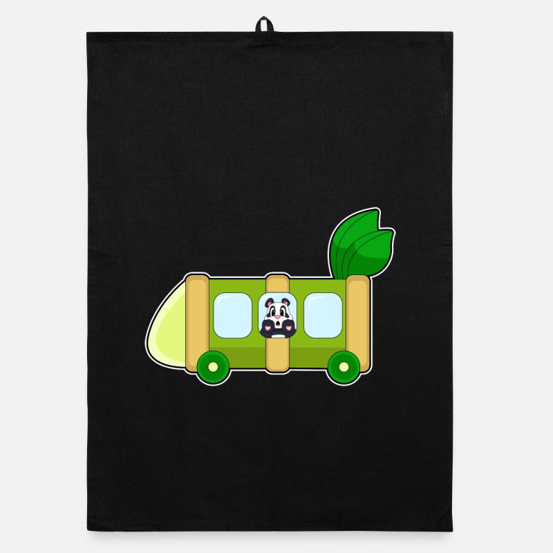 Bus scolaire Panda Bamboo Torchon bio