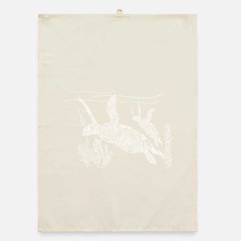 Water turtle Organic dish towel