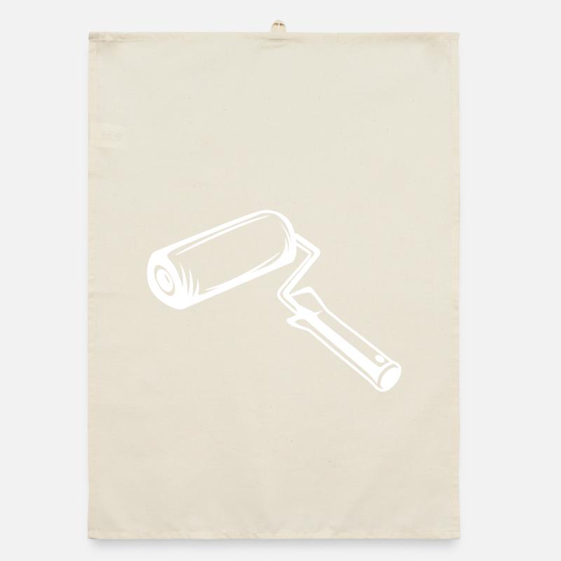 Paint Roller Drawing Organic dish towel