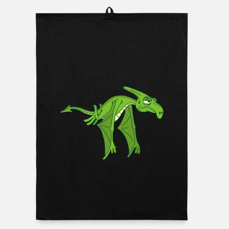 Flying Dinosaur Organic dish towel