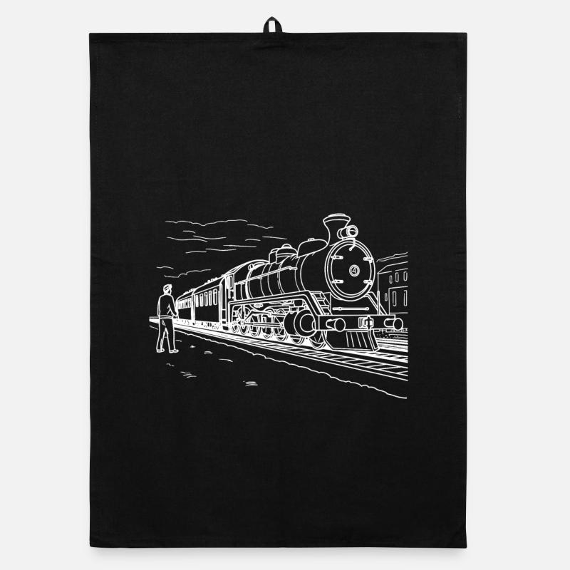 Dessin d’amoureux du train Torchon bio