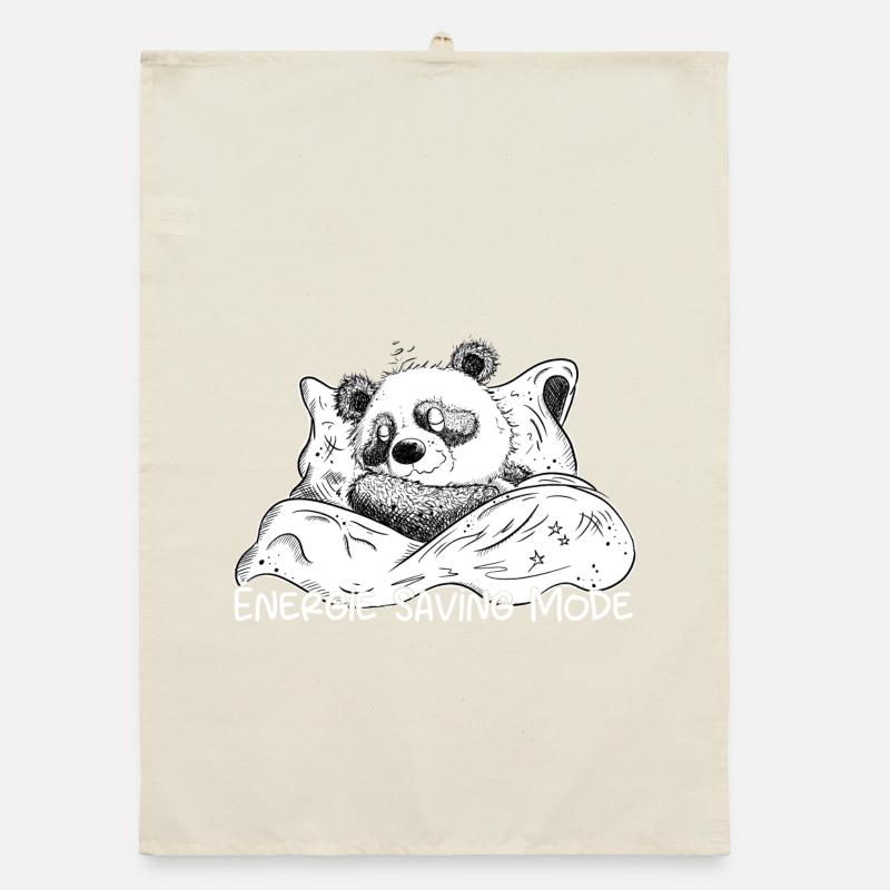 Energy Saving Mode Panda Bär Schläft Organic Geschirrtuch