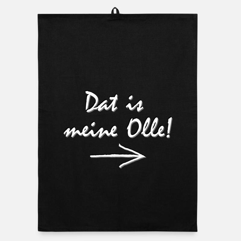 Dat is meine Olle typischer Ruhrpott Dialekt fun - Organic Geschirrtuch - Schwarz