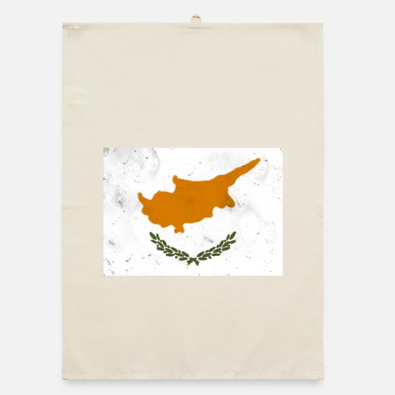 Drapeau de Chypre Torchon bio