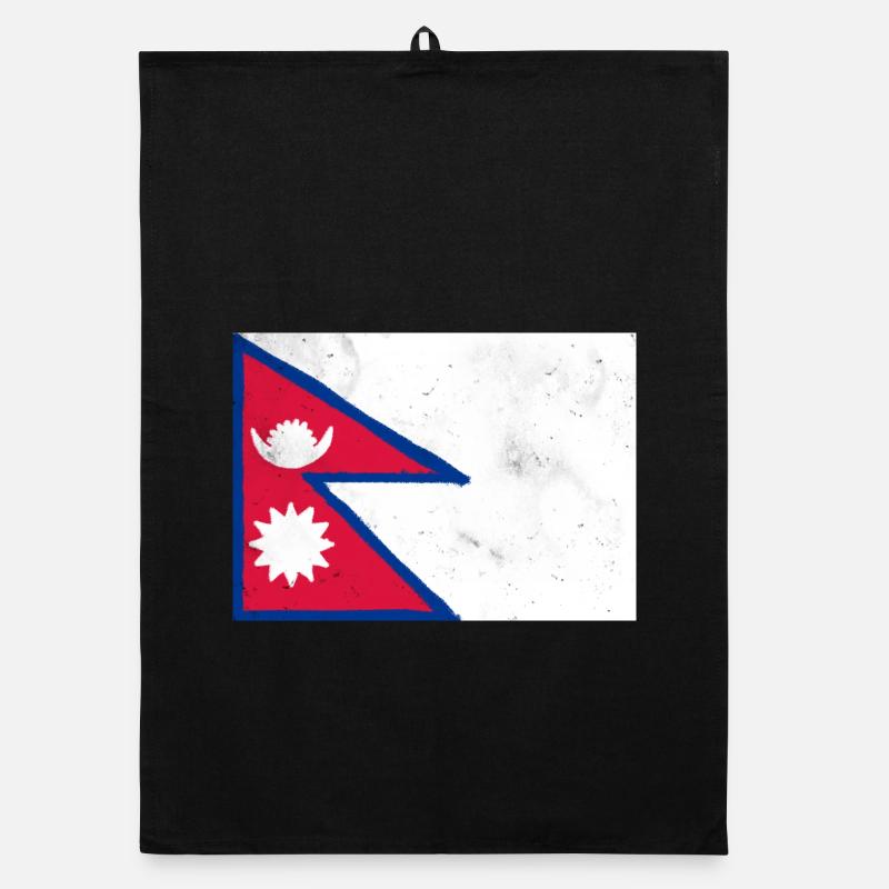 Flagge von Nepal Organic Geschirrtuch