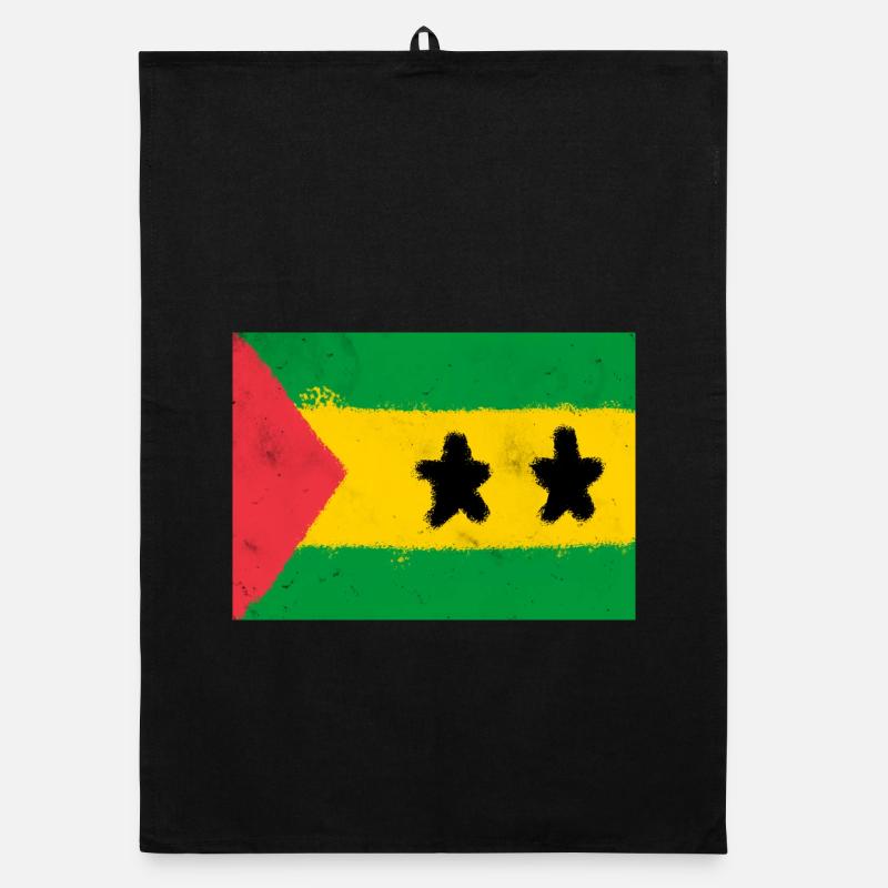 Drapeau de São Tomé-et-Príncipe Torchon bio