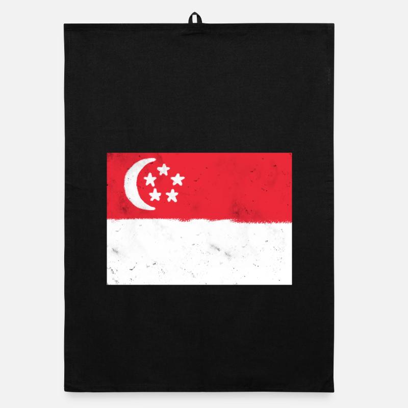 Drapeau de Singapour Torchon bio