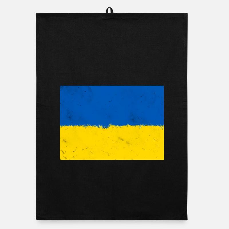 Drapeau de l’Ukraine Torchon bio