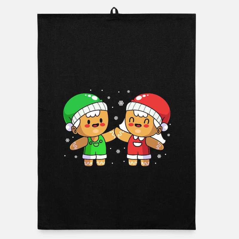 Christmas gingerbread gingerbread man Organic dish towel