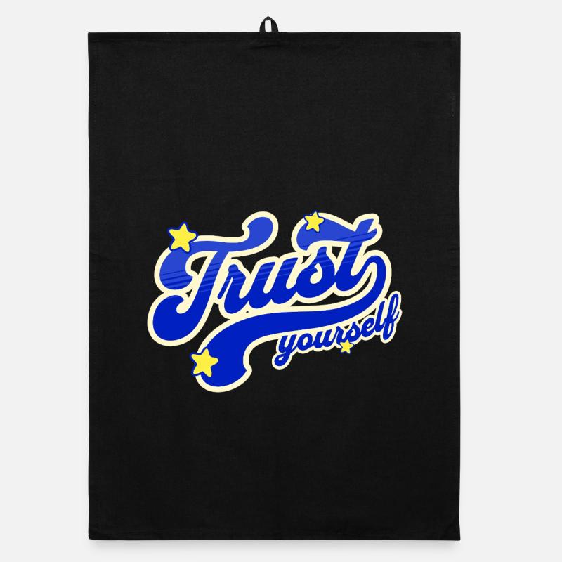 Self-Confidence Starry Script Organic dish towel