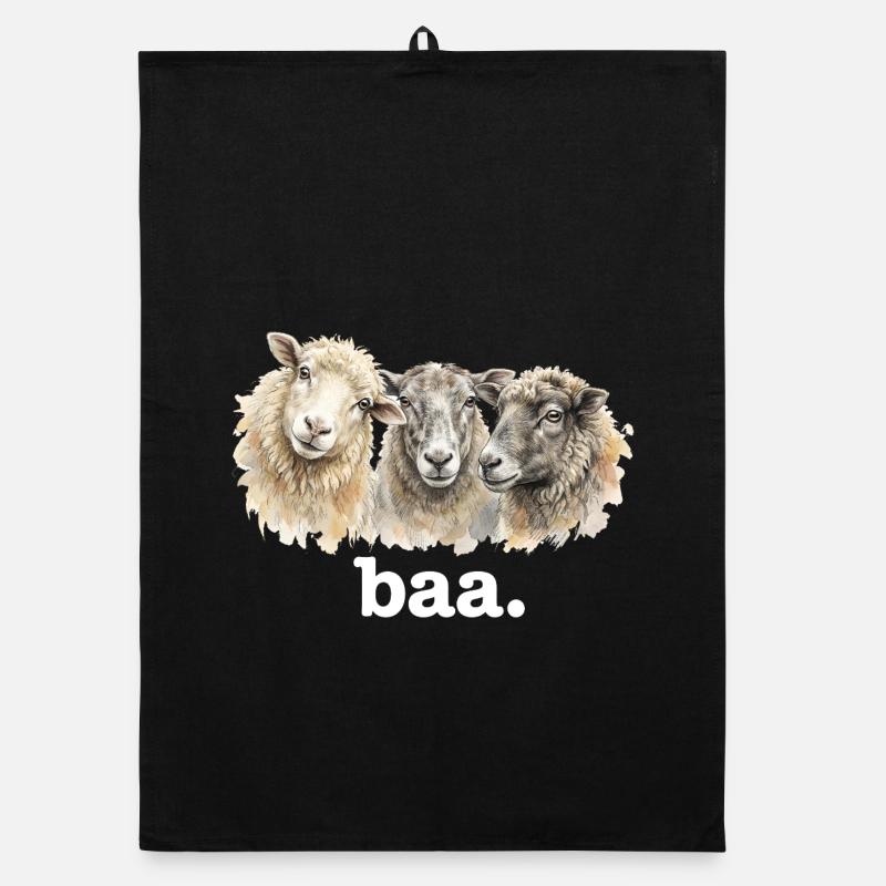 Schaf-Baa Lustiger Schafliebhaber Lustiges Baa Organic Geschirrtuch