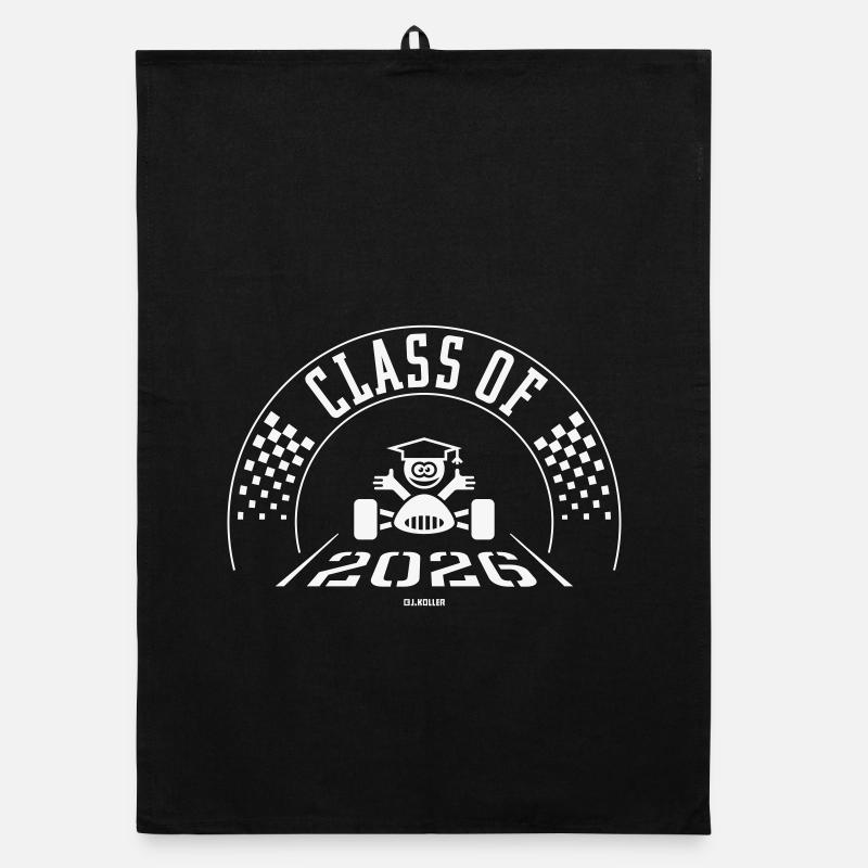 Class Of 2026 (Abschlussklasse Zieleinfahrt White) Organic Geschirrtuch