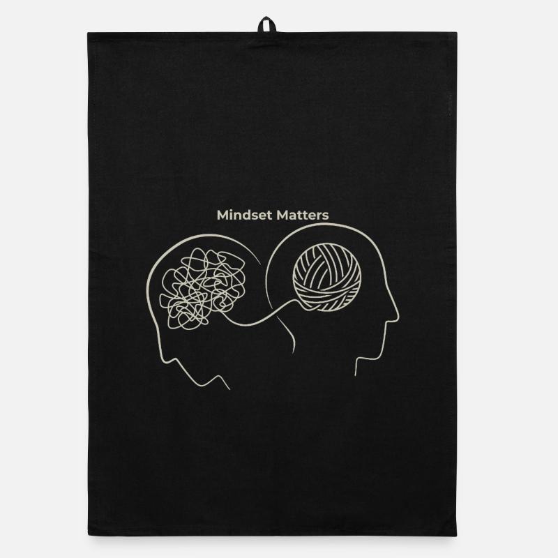 Mindset Matters: Thought Nodes - Organic dish towel - black