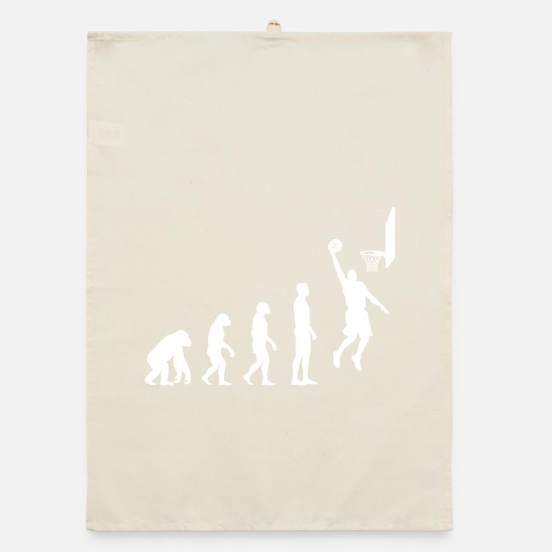 Basketball Dunk Evolution Motiv Organic Geschirrtuch