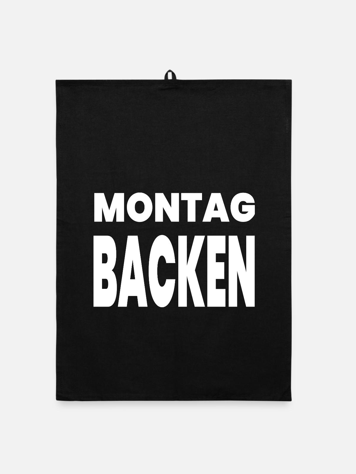 Backen - Organic Geschirrtuch - Schwarz - Vorne