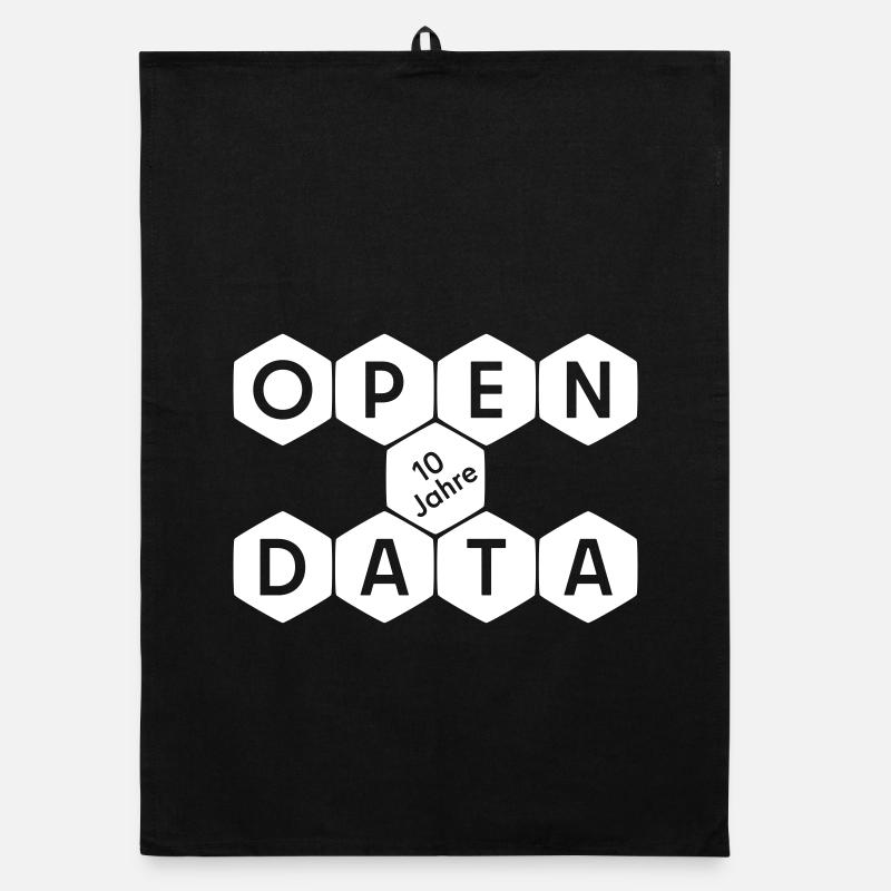 Open Data 10 Jahre Jubiläum (hell) Organic Geschirrtuch