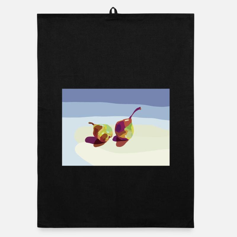Abstract pears on the beach Organic dish towel