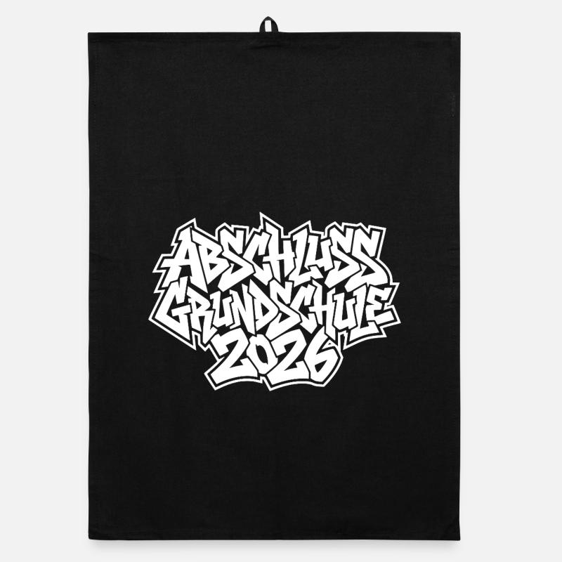 Elementary School Graduation 2026 Graffiti Organic dish towel