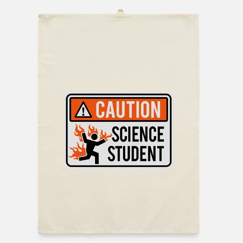 Caution science student - physics / chemistry Organic dish towel