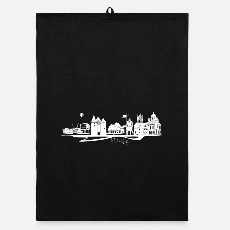 Abstrakte Neuss Stadtsilhouette mit Skyline Organic Geschirrtuch