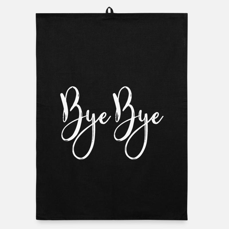 Bye bye - Torchon bio - noir
