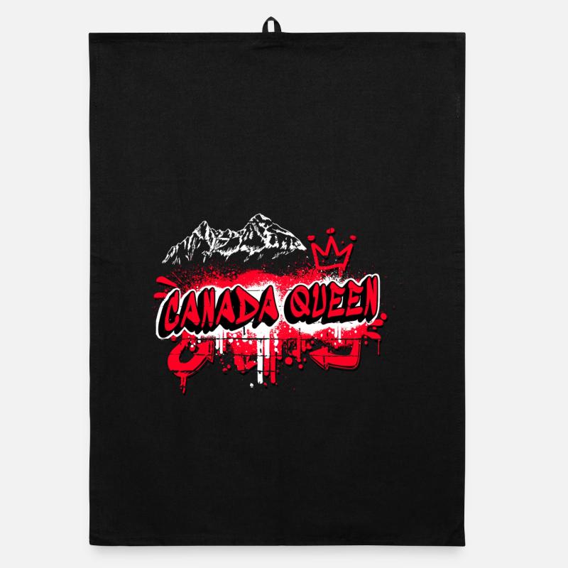Kanada Queen Flaggen Graffiti Design Organic dish towel
