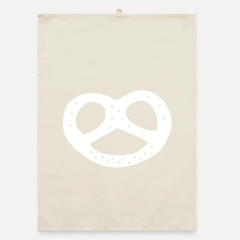 Brezel backen Bäcker Bäckerin Vorlage Symbole Organic Geschirrtuch