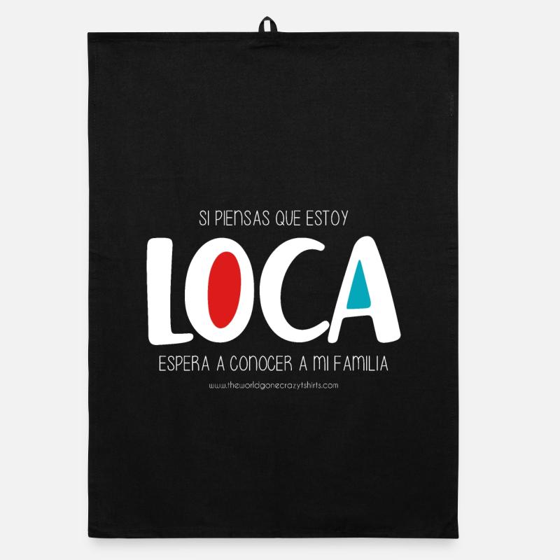 I'm crazy (dark) Organic dish towel