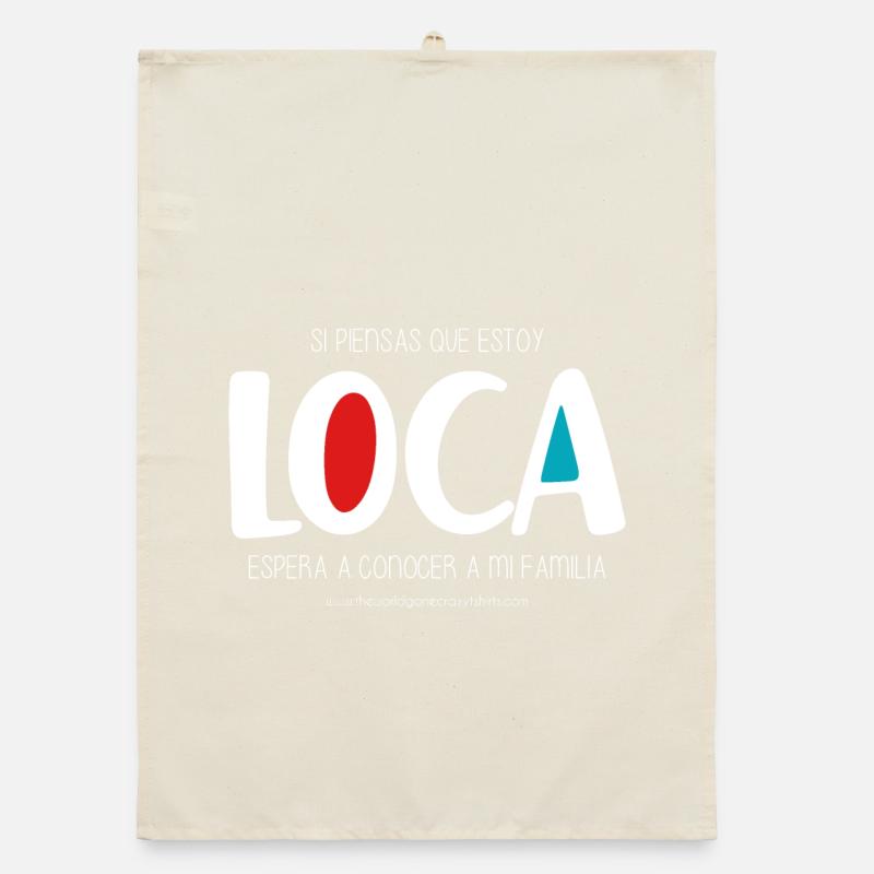 I'm crazy (dark) Organic dish towel