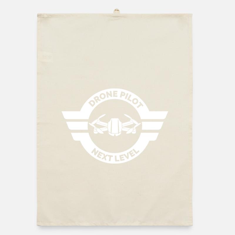 drone pilot racing drone pilot symbol flight logo Organic dish towel