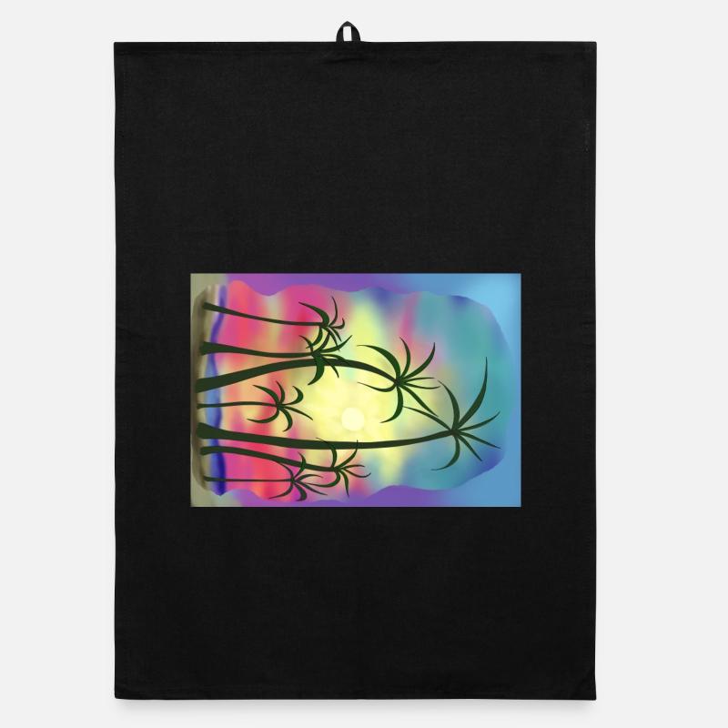 Palm trees Organic dish towel