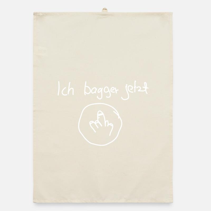 Baggern Baggerfahrer Bagger Straßenbau Hoch-Tief Organic Geschirrtuch
