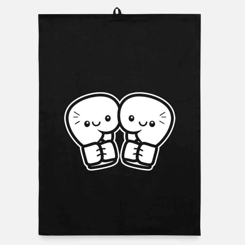 Funny Boxing Gloves Organic dish towel