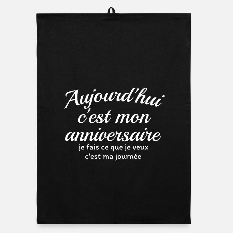 Anniversaire AutoExprime T-shirt Torchon bio