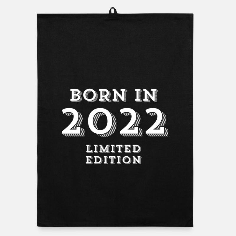 2022, année de naissance, j'ai 2 ans Torchon bio