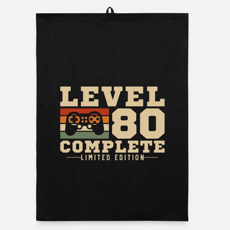 Level 80 Complete 80th Anniversary Gift Organic dish towel