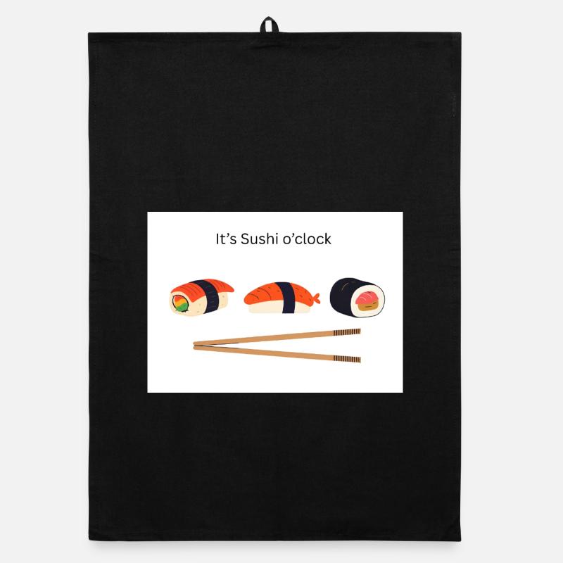 It's Sushi o'clock  Organic Geschirrtuch