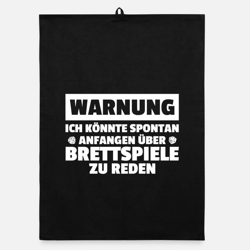 Warnung Gesellschaftsspiel Brettspiel Organic Geschirrtuch