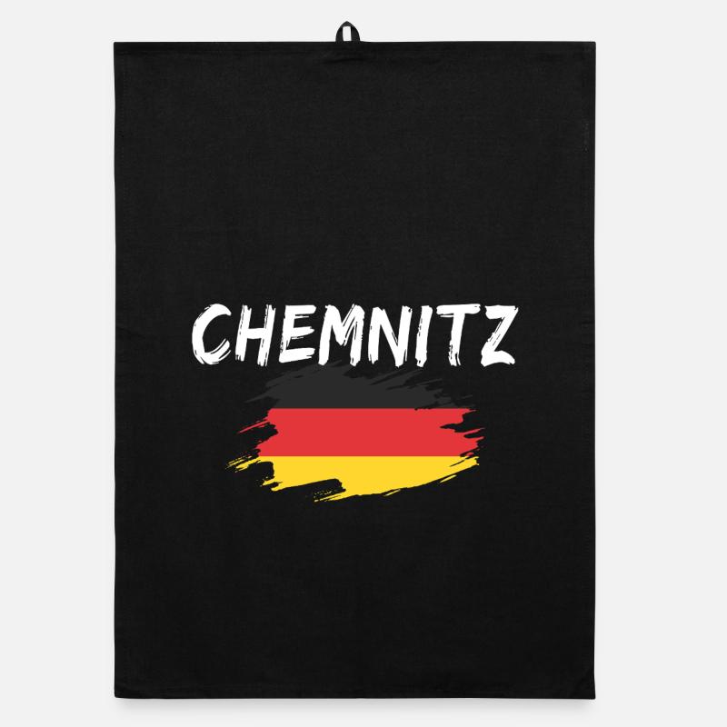 Chemnitz Germany Flag Organic dish towel
