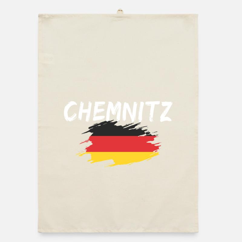 Chemnitz Germany Flag Organic dish towel